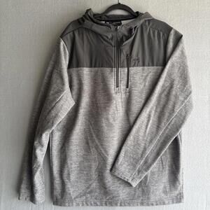 Underarmour Men’s XXL Knit Polyester Pullover Hooded Multi Texture Two-Tone Gray